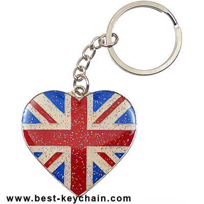 SOUVENIR HEART LONDON METAL KEYCHAIN