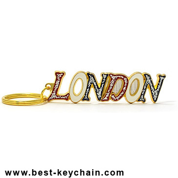 souvenir custom metal letter london keychain