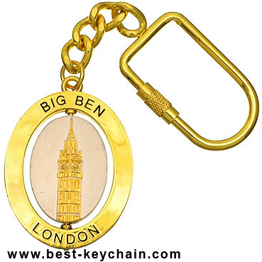 big ben london metal spinner keychain