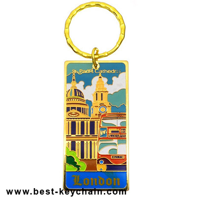 souvenir london gold keychain soft enamel