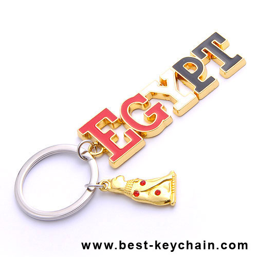souvenir metal egypt gift dog letter key chain
