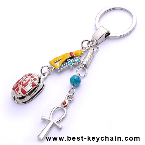silver souvenir egypt metal fancy keychain