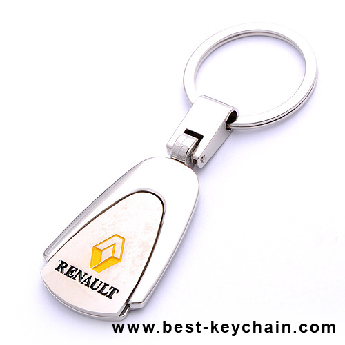 silver metal jeep car logo keychain