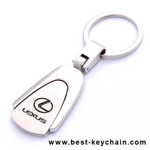 silver metal lexus car logo keychain keyring
