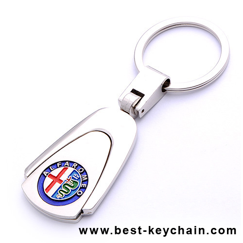 metal alfaromeo car logo keychain key ring