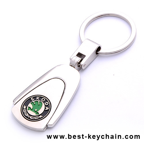metal skoda car logo keychain key ring