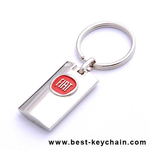 metal fiat car logo key chain keyring
