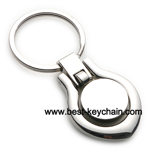 promotion spinner round shape metal keychain
