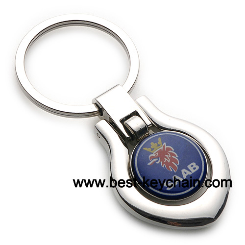 promotion saab car logo metal keychain