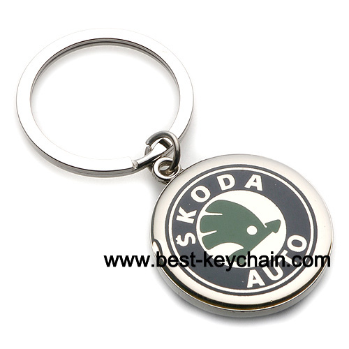 promotion skoda auto metal keychain