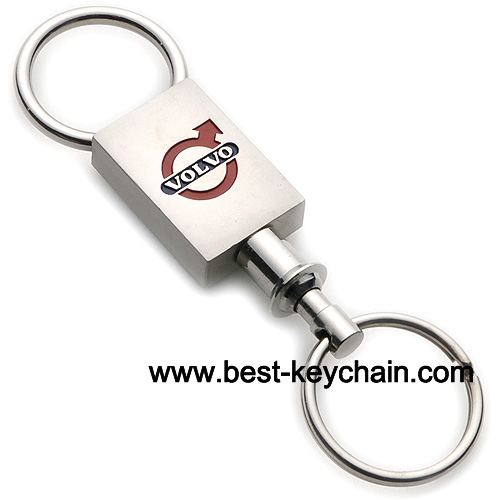 engraving color fill metal volvo logo keyring