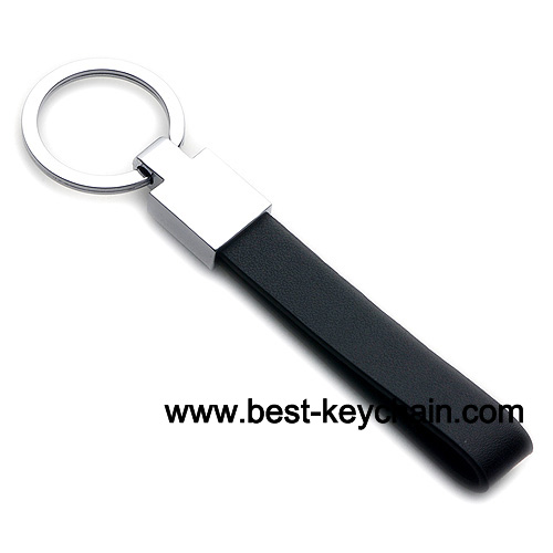 metal and pu leather promotion key holder