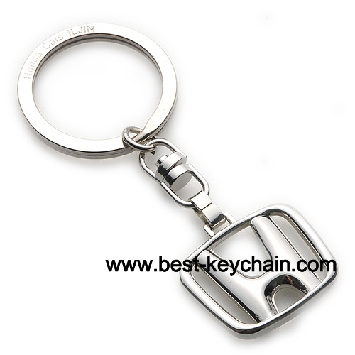 honda logo shape metal keychain auto car