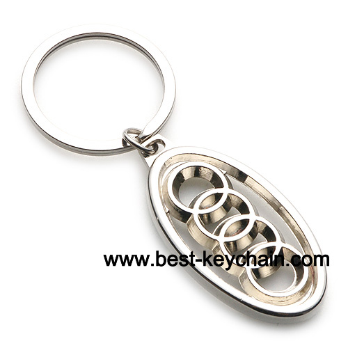 metal audi auto car logo key ring