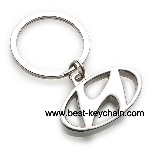 metal hyundai shape key ring keychain
