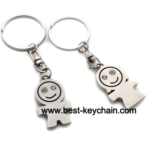couple baby metal keychain