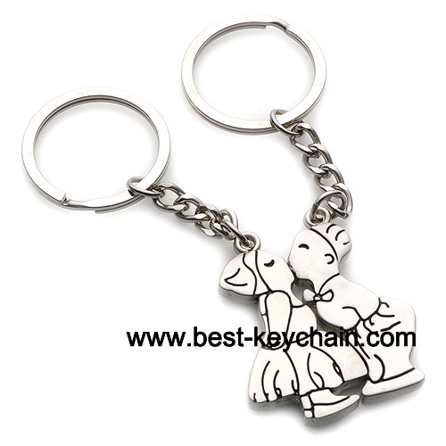 couple baby shape marry metal keychain