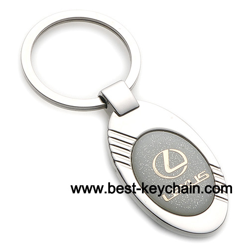 metal ellipse shape lexus auto car keyring