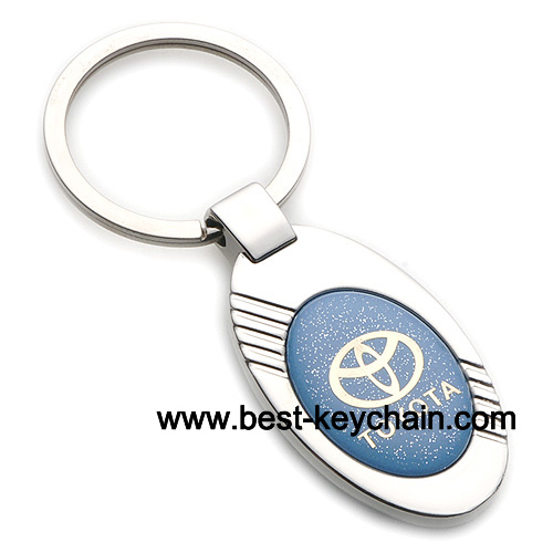 metal ellipse shape toyota auto key ring