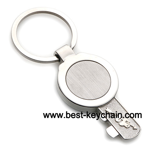 promotion metal key shape keychain keyring