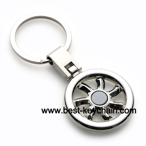 promotion metal tyre shape keyring