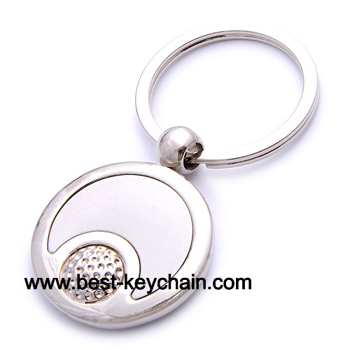 promotion metal keychain with golf logo