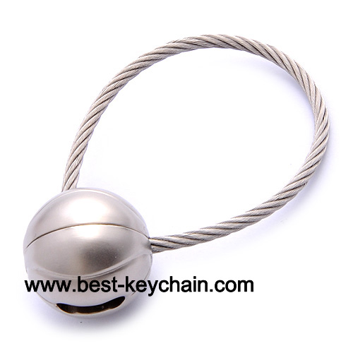 metal ball keychain promotion strap key ring