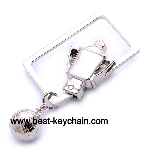 Metal football world cup keyring keychain