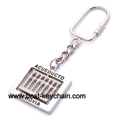 souvenir emboss logo segovia gift keychain