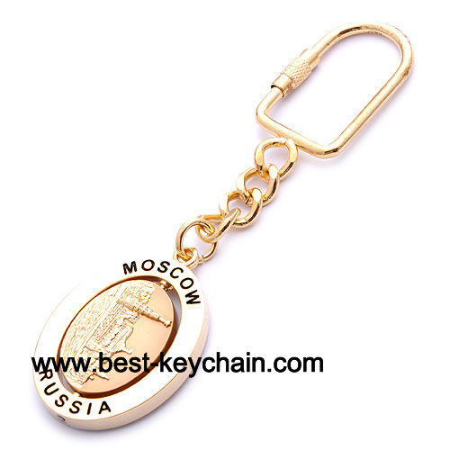 metal moscow souvenir russia gold key chain