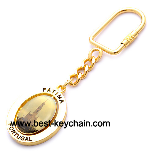 metal souvenir epoxy logo portugal keyholder