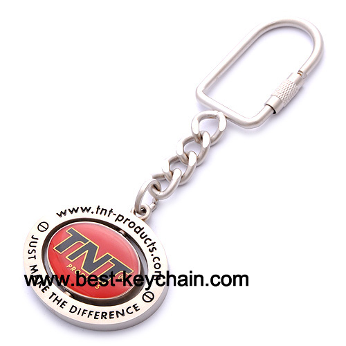 custom logo emboss metal keyring