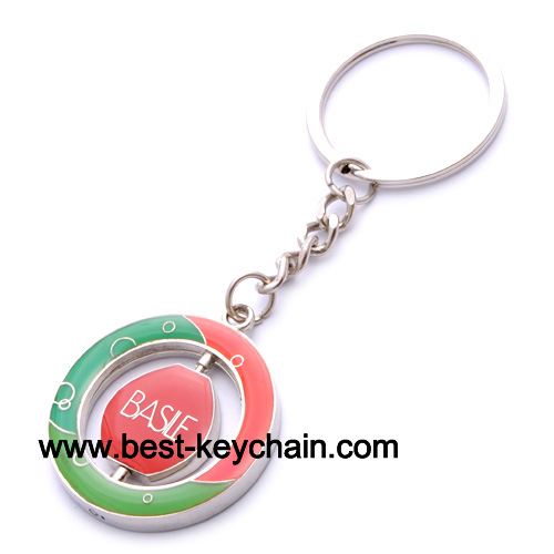 metal custom shape basile key ring