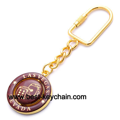Metal epoxy las vegas nevada key chain