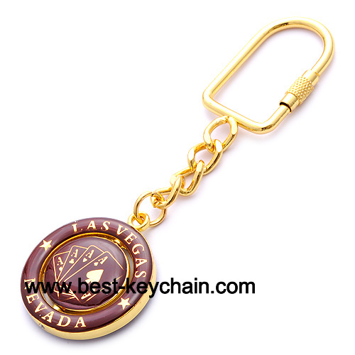 Metal epoxy las vegas nevada keychain