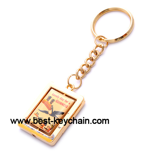 metal guinness keychain rose gold color