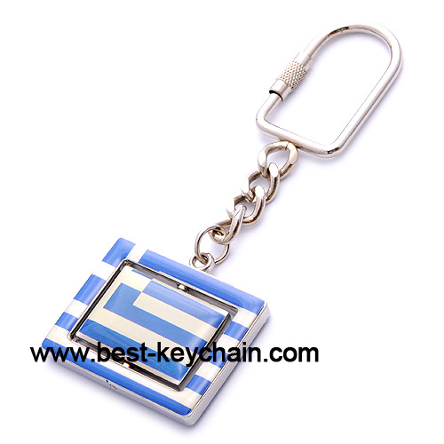 metal spinner greece key chain