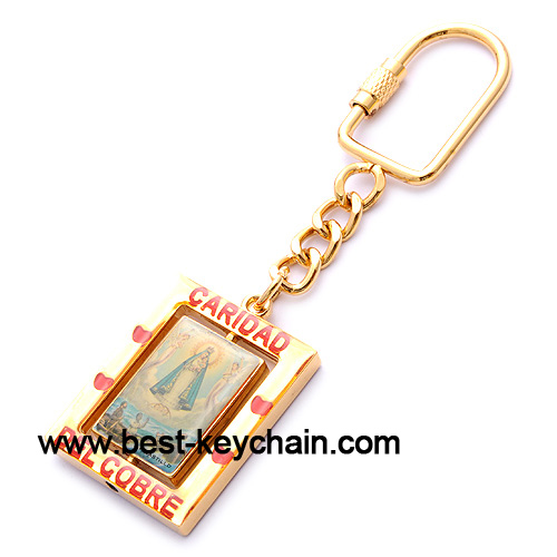 souvenir gold metal de jesus keyring