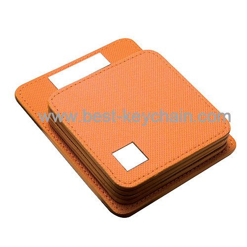 promotion pu leather table holder coaster