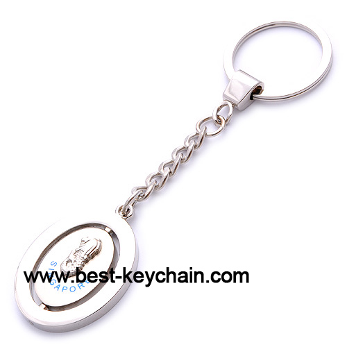 zinc alloy metal singapore key chain