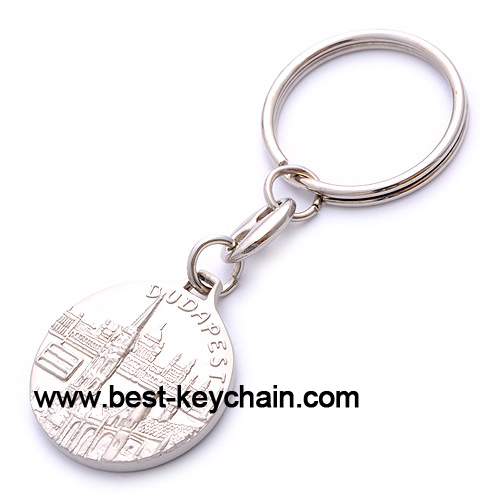 3d embossed budapest metal keyring