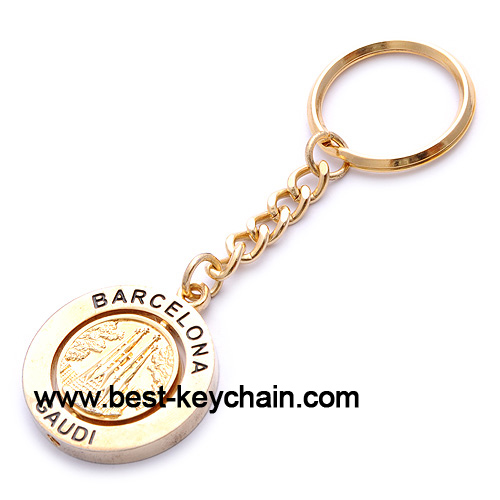 metal barcelona keyring key chain