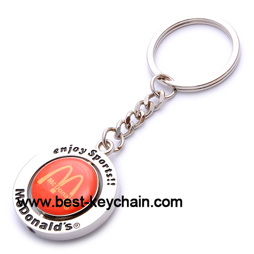 Metal zinc alloy mcdonalds keychain