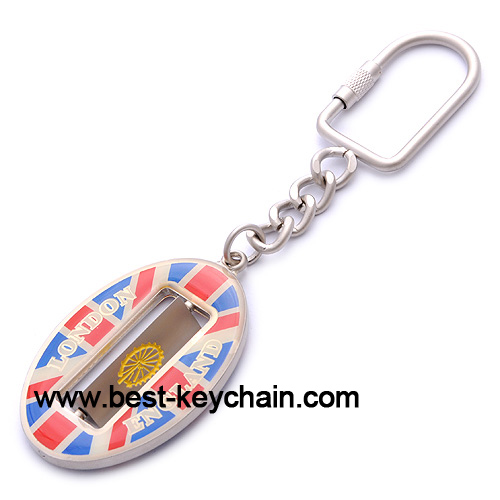 Metal spinner london key ring