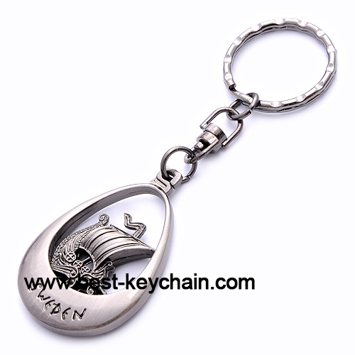 Souvenir metal 3d sweden key chain