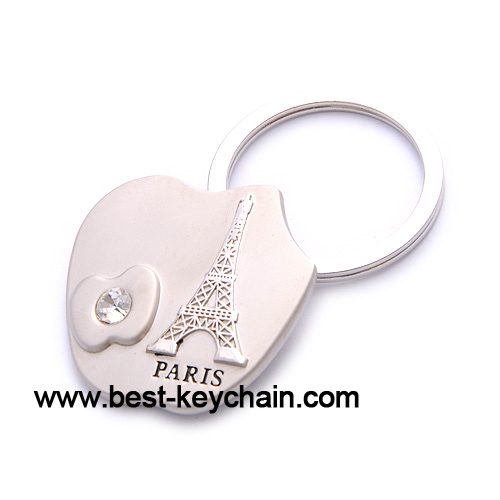 Souvenir apple shape paris keychain