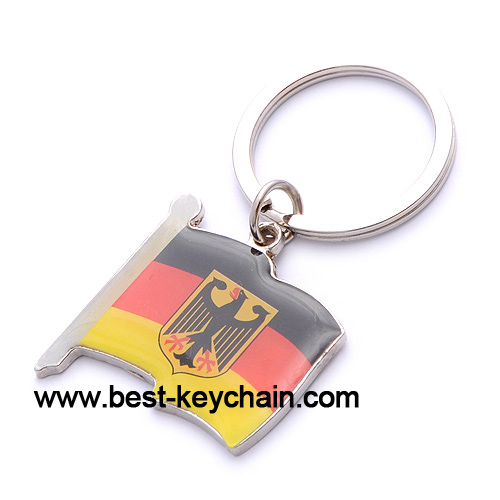 Metal germany flag keychain