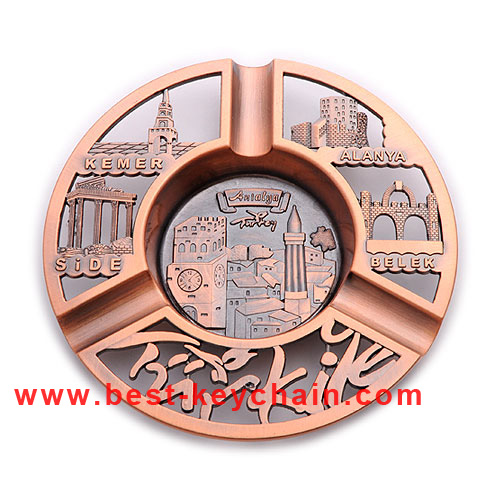 custom metal souvenir ashtray plate