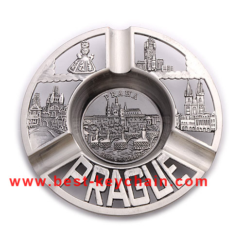 oem metal plate souvenir ashtray