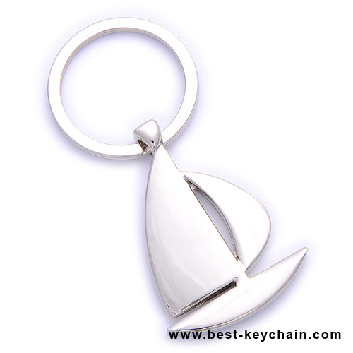 3d boat metal keychains laser logo promotion